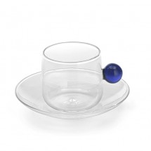 Чашка для чая/кофе и блюдце "Bilia", синий