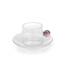Чашка для чая/кофе и блюдце "Bilia", розовый