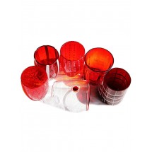 Набор бокалов для воды/сока 6шт., "Melting Pot", красный