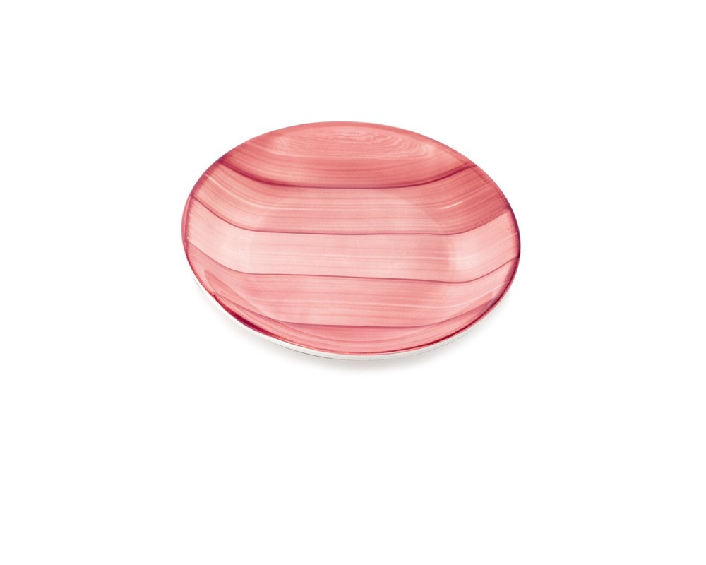 Тарелка десертная "Striche", розовый