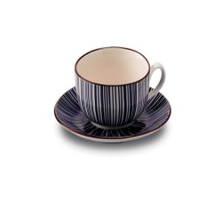 Кофейная пара "Tue cups_Blue stripes"
